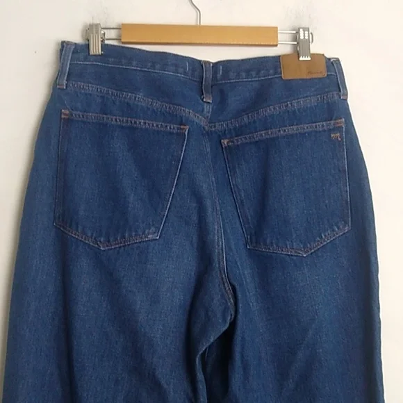 Madewell Womens Baggy Straight Jeans Size 31 medium wash Style NH643 - Picture 5 of 16